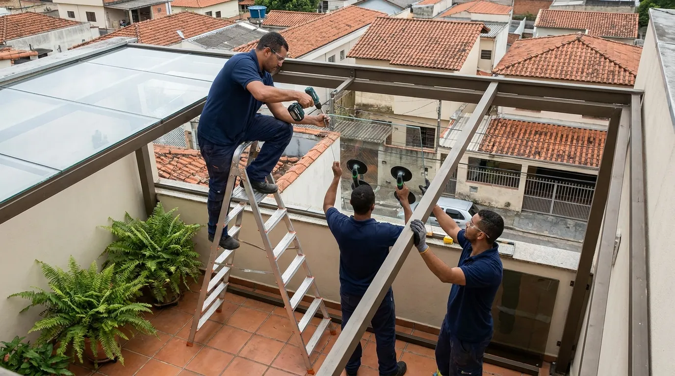 Área Gourmet Fechada com Alumínio
